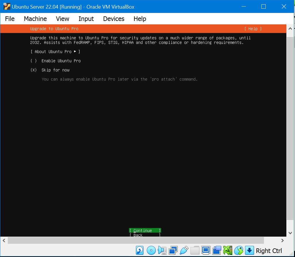 Ubuntu server install step11