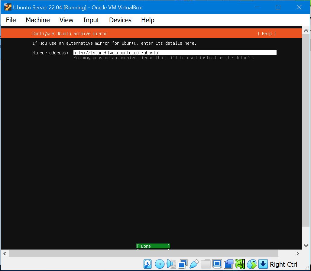Ubuntu server install step7