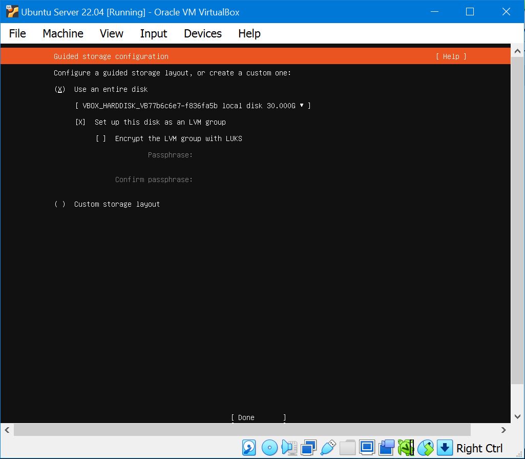 Ubuntu server install step8
