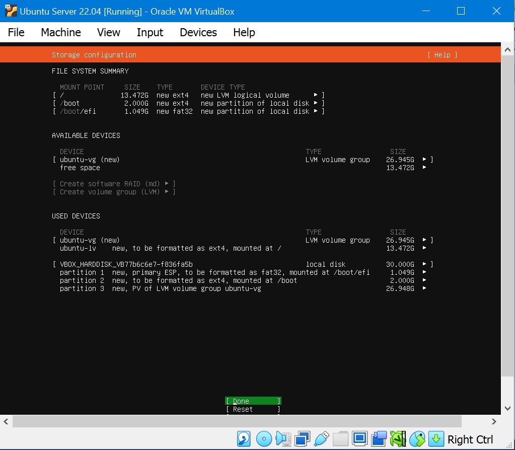 Ubuntu server install step9